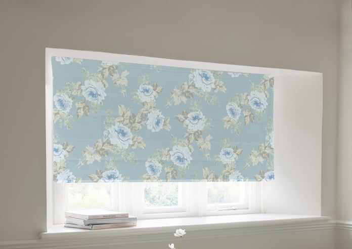 Shabby Chic by Rachel Ashwell Royal Bouquet, Blue - Roman Blind - Image 5